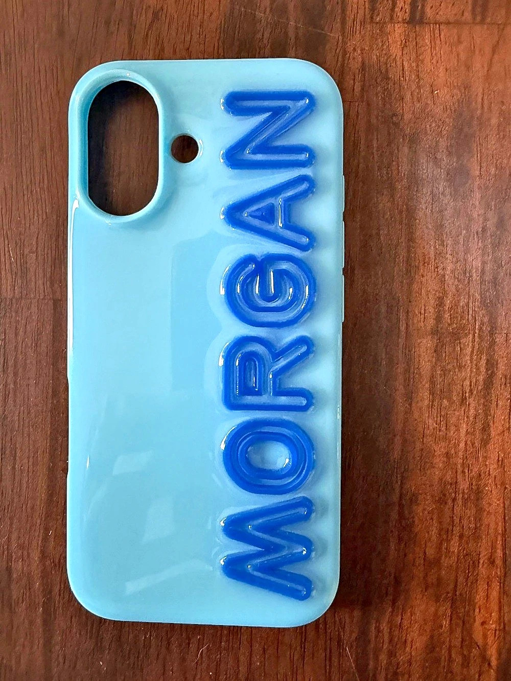 Blue MORGAN iPhone  17 Case